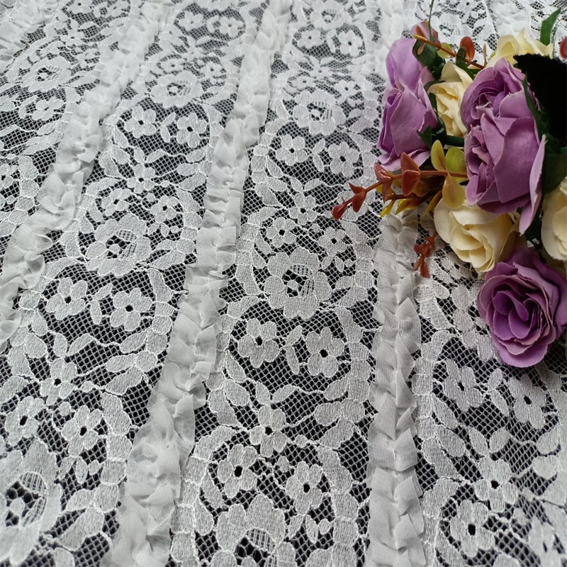 Lace Fabric Small Floral Nylon for Women's Wear Wholesale Supplier 8